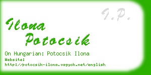 ilona potocsik business card